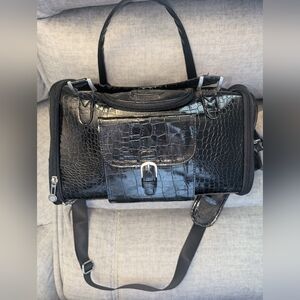 Super cute black Dog carrier (for small dog)- NWOT